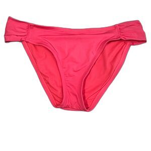 Mossimo Neon Hot Pink Ruched Bikini Bottoms Size XL NWT